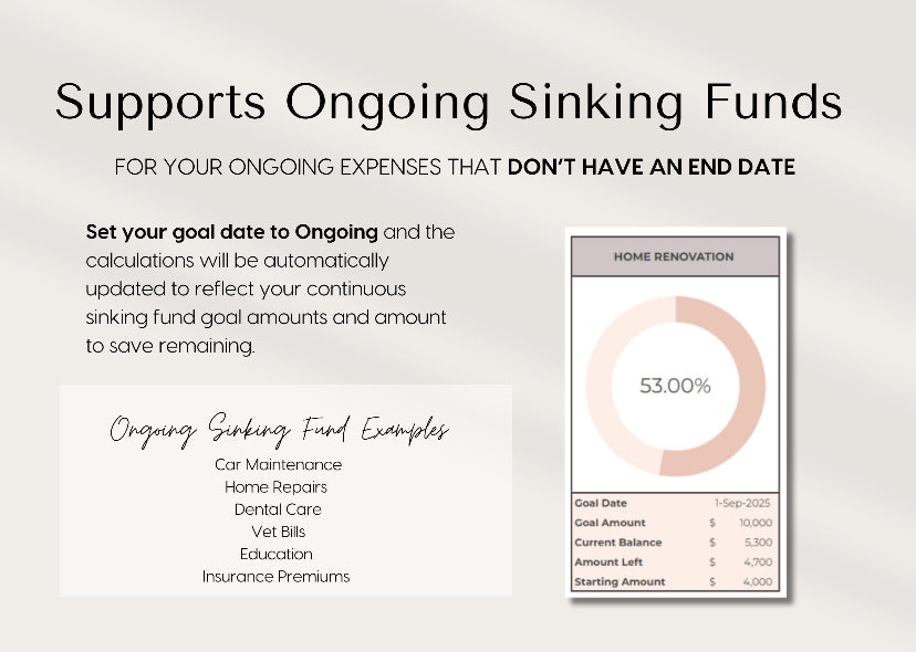 Sinking Funds Tracker