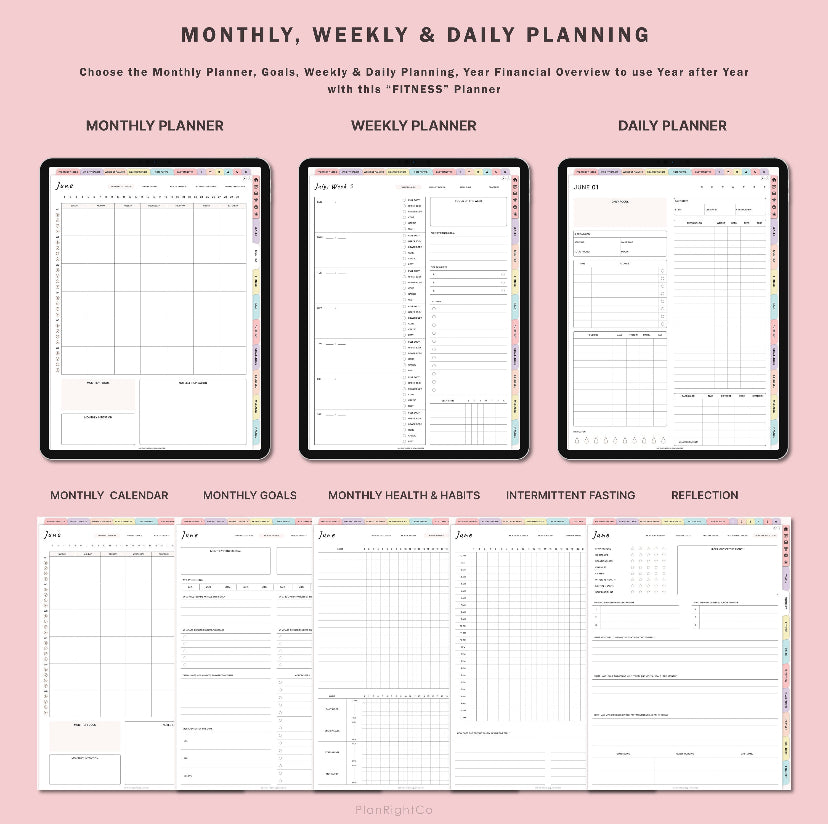 Digital Fitness Planner