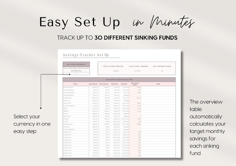 Sinking Funds Tracker