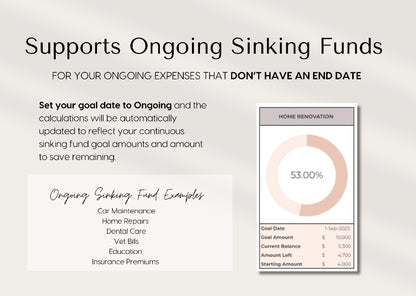 Sinking Funds Tracker