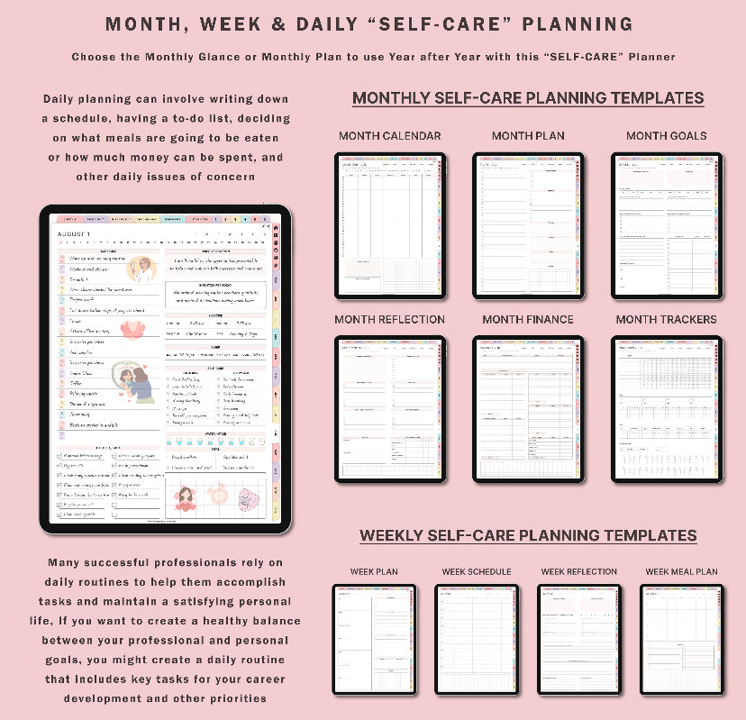 Self Care Planner