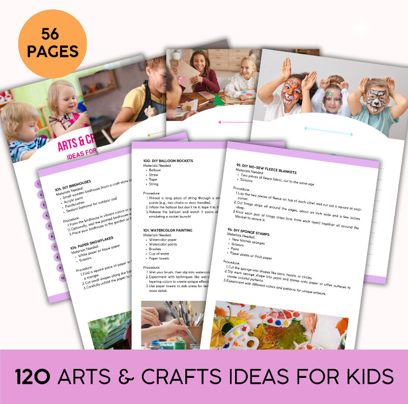 100 Arts & Craft Ideas For Kids