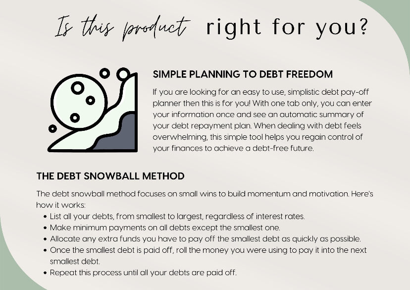Debt Snowball Budget