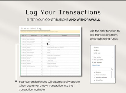 Sinking Funds Tracker