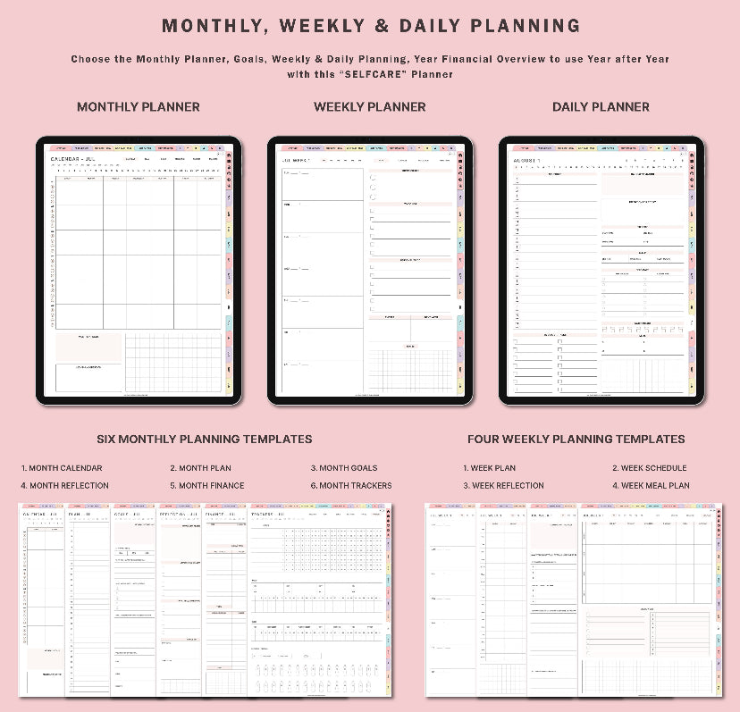 Self Care Planner